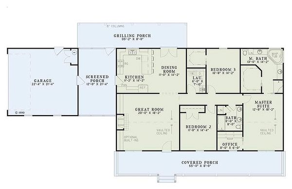 House Plan Design - Ranch Floor Plan - Main Floor Plan #17-2142