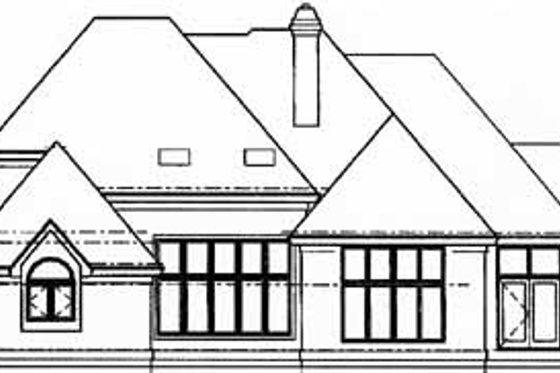 Exterior - Rear Elevation for Traditional House Plan #67-710 - 5 bed, 3 bath