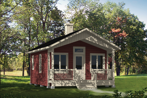 Country Exterior - Front Elevation Plan #25-4738