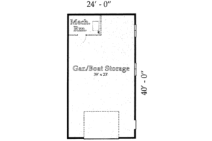 Floor Plan - Lower Floor for Tudor House Plan #409-1118 - 3 bed, 1 bath