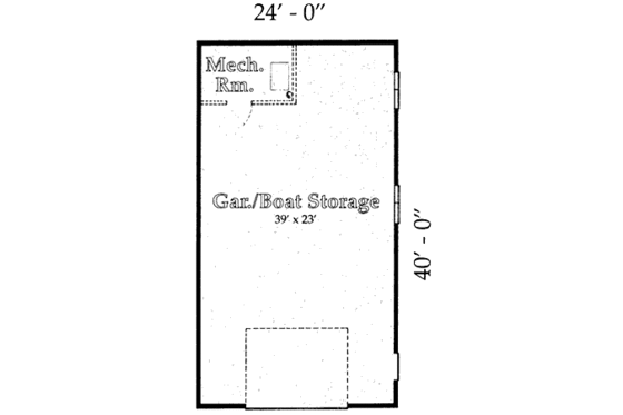 Floor Plan - Lower Floor for Tudor House Plan #409-1118 - 3 bed, 1 bath