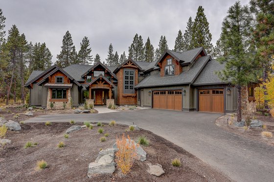 Exterior - Front Elevation 4 for Craftsman House Plan #892-28 - 4 bed, 5.5 bath