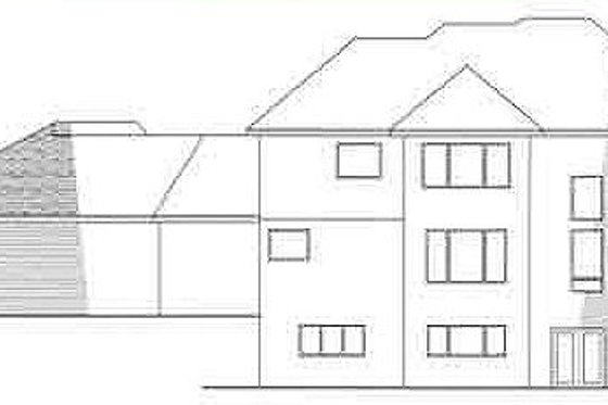 Exterior - Rear Elevation for Craftsman House Plan #51-226 - 3 bed, 2.5 bath