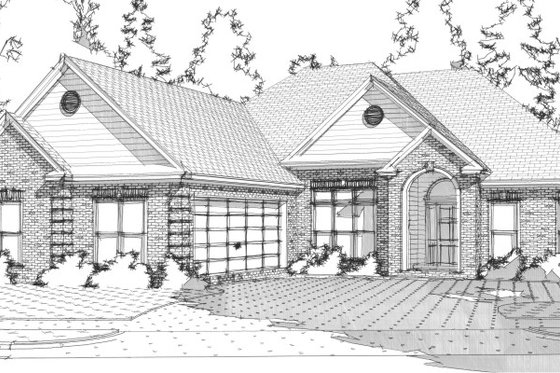 Exterior - Front Elevation for Traditional House Plan #63-205 - 3 bed, 2 bath