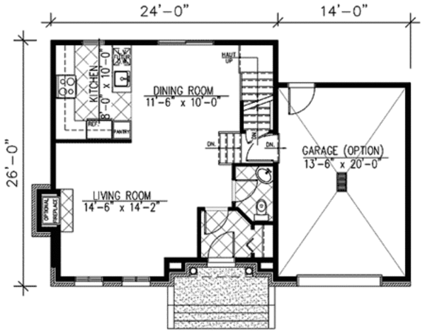 European Floor Plan - Main Floor Plan #138-296