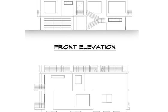 Exterior - Other Elevation 3 for Modern House Plan #1066-105 - 7 bed, 8.5 bath