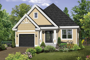 Country Exterior - Front Elevation Plan #25-4595
