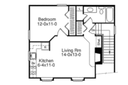 Traditional Style House Plan - 1 Beds 1 Baths 615 Sq/Ft Plan #57-364 