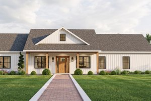 House Blueprint - Exterior - Front Elevation for Farmhouse House Plan #1064-98 - 4 bed, 2.5 bath