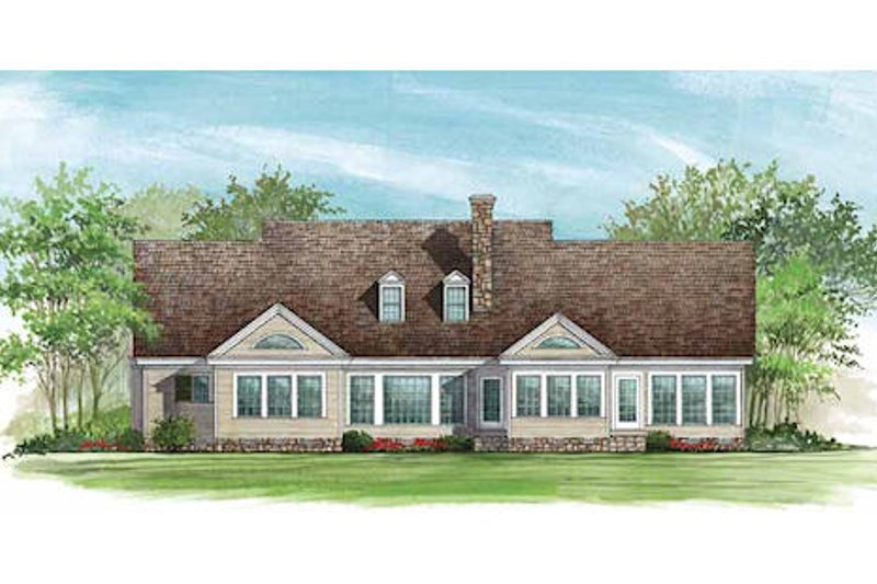 Home Plan - Exterior - Rear Elevation for Country House Plan #137-156 - 3 bed, 2 bath