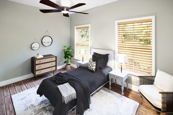 Interior - Bedroom 1 for Cottage House Plan #44-304 - 2 bed, 2 bath