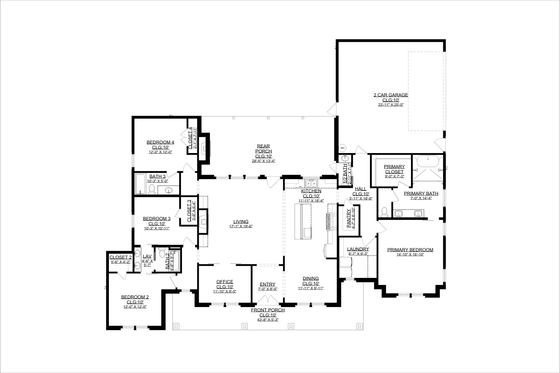 Exterior - Front Elevation 4 for Country House Plan #1127-12 - 4 bed, 3.5 bath