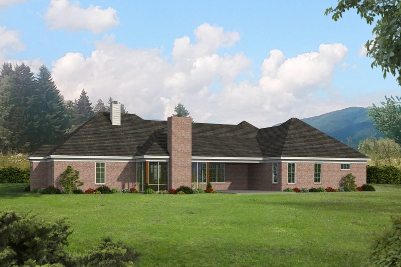 Architectural House Design - Exterior - Rear Elevation for Country House Plan #932-294 - 3 bed, 4.5 bath