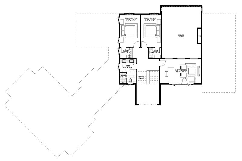 Home Plan - Floor Plan - Upper Floor for Farmhouse House Plan #928-451 - 4 bed, 3.5 bath