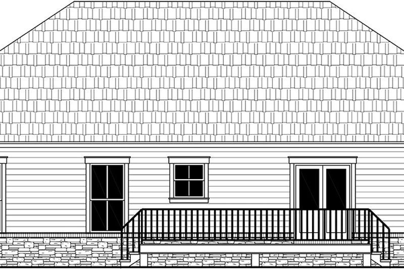 Dream House Plan - Exterior - Rear Elevation 1 for Country House Plan #21-454 - 3 bed, 2 bath