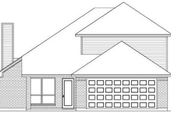 Exterior - Rear Elevation for European House Plan #84-315 - 4 bed, 2.5 bath