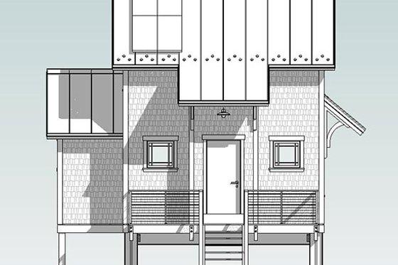 Exterior - Other Elevation for Cabin House Plan #556-2 - 1 bed, 1 bath