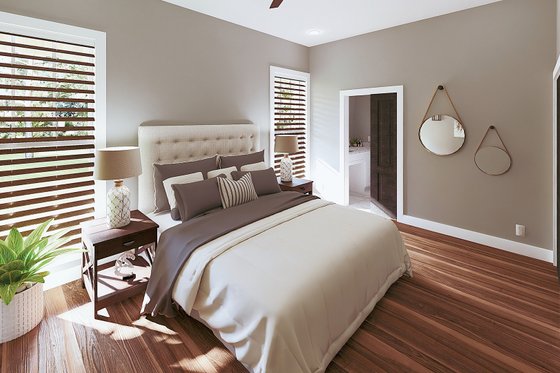 Interior - Bedroom 1 for Barndominium House Plan #44-282 - 4 bed, 3 bath