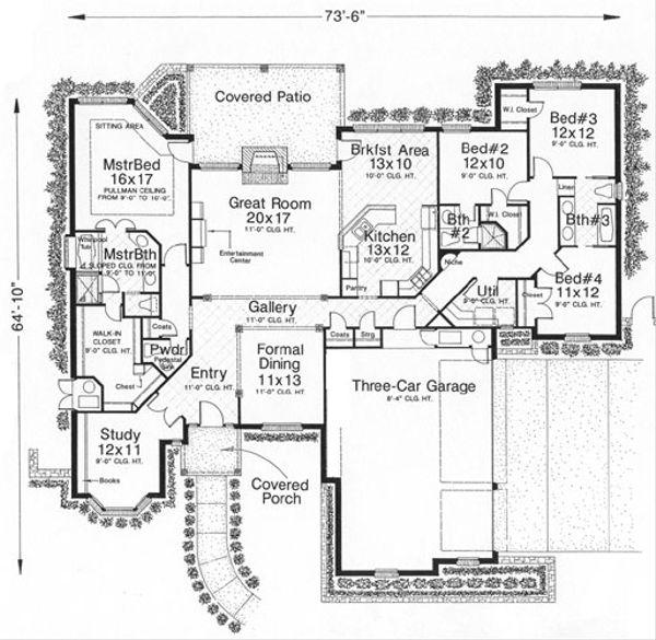 Architectural House Design - European Floor Plan - Main Floor Plan #310-630