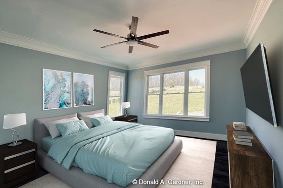 Interior - Master Bedroom for European House Plan #929-939 - 4 bed, 3 bath
