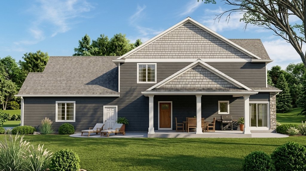 Exterior - Front Elevation 2 for Craftsman House Plan #1064-145 - 5 bed, 3.5 bath