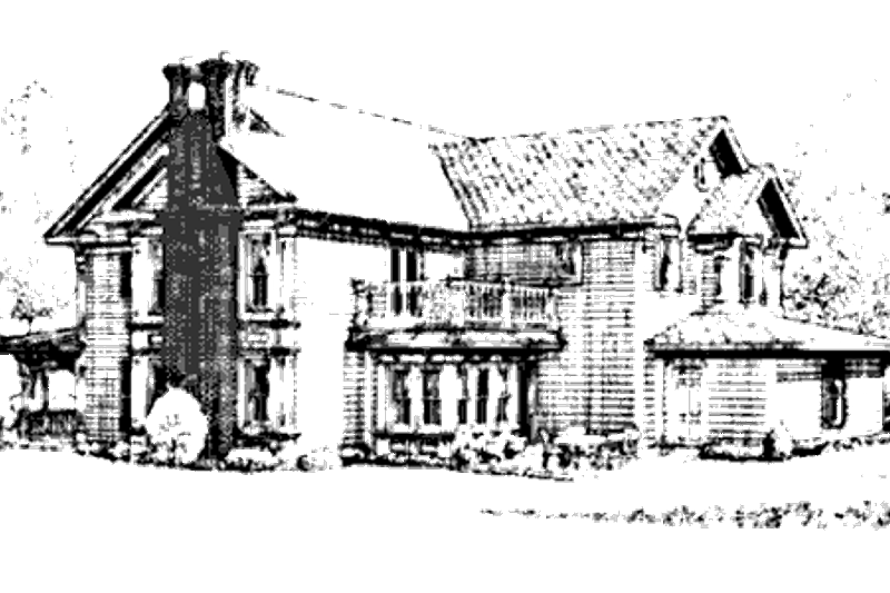 Home Plan - Exterior - Rear Elevation for Southern House Plan #410-110 - 4 bed, 3.5 bath