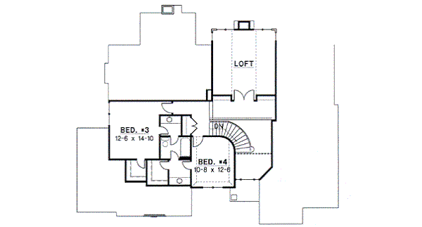 European Floor Plan - Upper Floor Plan #67-220
