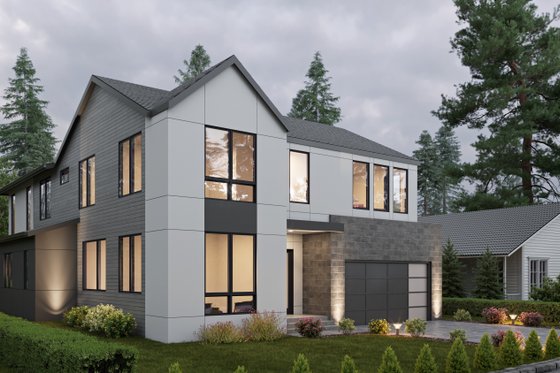 Exterior - Other Elevation 1 for Contemporary House Plan #1066-176 - 5 bed, 4.5 bath