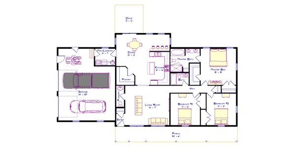 Ranch Floor Plan - Main Floor Plan #1115-5