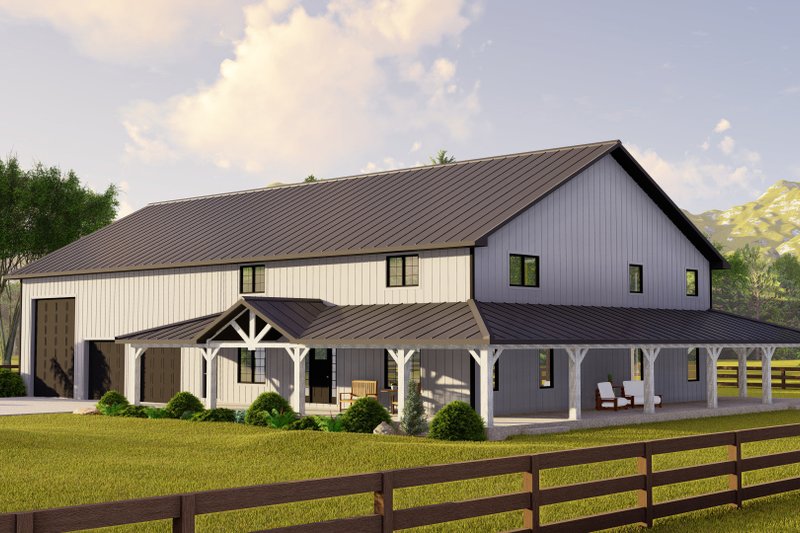 House Blueprint - Exterior - Other Elevation 1 for Barndominium House Plan #1064-450 - 4 bed, 3.5 bath