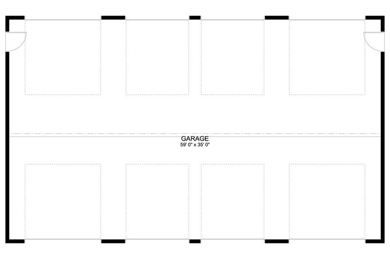 Architectural House Design - Floor Plan - Main Floor for Contemporary House Plan #1060-137, 0 bath