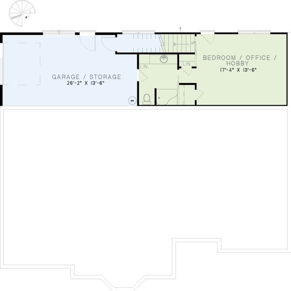 Architectural House Design - Colonial Floor Plan - Lower Floor Plan #17-167