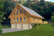 Log Style House Plan - 3 Beds 3.5 Baths 2861 Sq/Ft Plan #117-501 