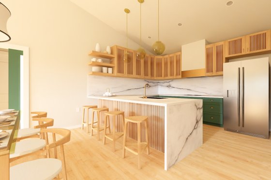 Interior - Kitchen for Farmhouse House Plan #126-256 - 3 bed, 2 bath