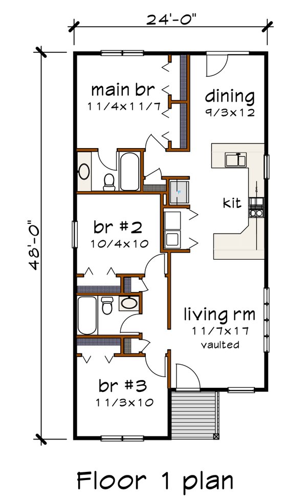 Home Plan - Modern Floor Plan - Main Floor Plan #79-330