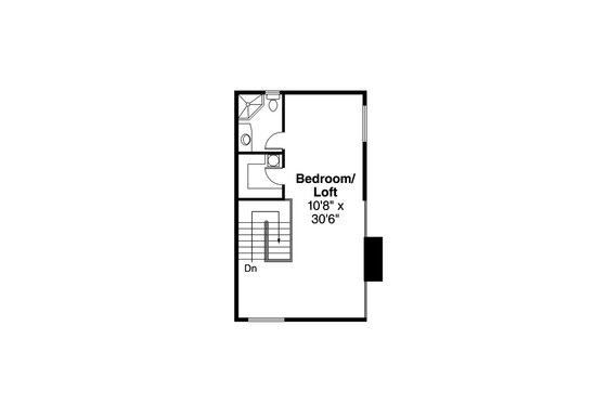 Floor Plan - Upper Floor for Beach House Plan #124-1094 - 2 bed, 2 bath