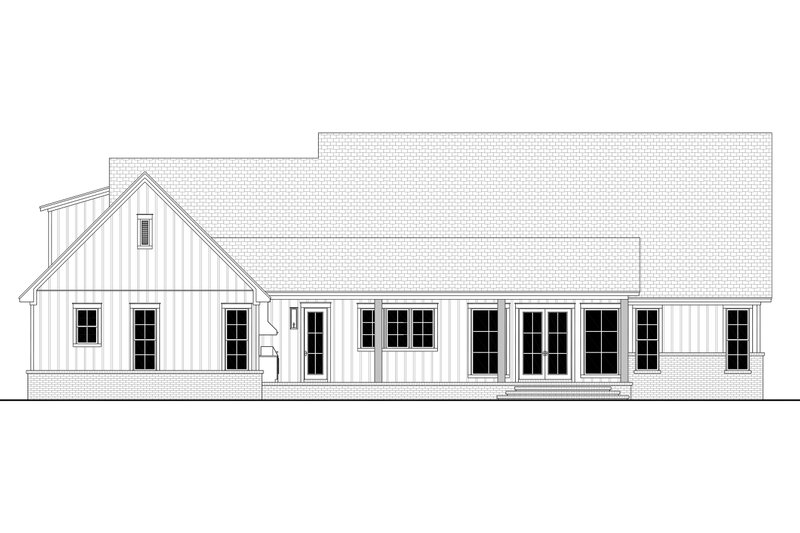 Dream House Plan - Exterior - Rear Elevation 8 for Farmhouse House Plan #430-436 - 3 bed, 2 bath