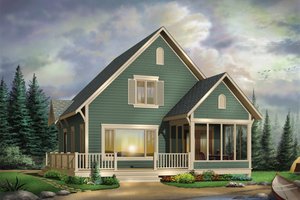 Cottage Exterior - Front Elevation Plan #23-579