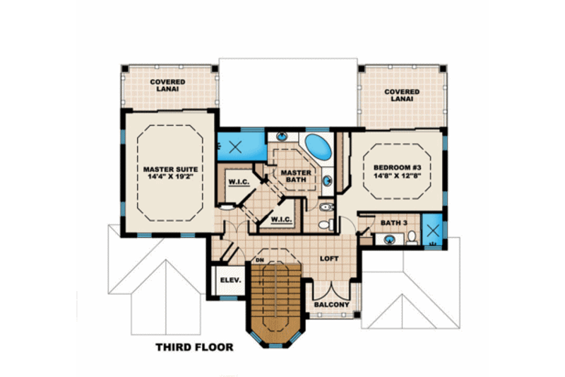 Dream House Plan - Floor Plan - Other Floor for Cottage House Plan #27-249 - 3 bed, 3 bath