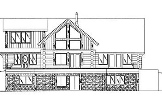 Exterior - Other Elevation for Log House Plan #117-416 - 3 bed, 2.5 bath