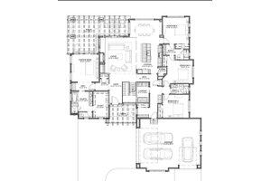 Floor Plan - Main Floor for Prairie House Plan #1069-8 - 4 bed, 3 bath