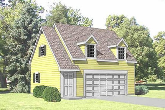 Exterior - Front Elevation for Country House Plan #116-229 - 1 bed, 1 bath