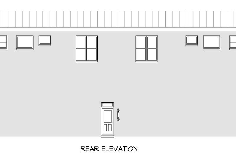 House Blueprint - Exterior - Rear Elevation for Contemporary House Plan #932-895 - 4 bed, 6.5 bath