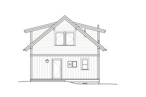 Exterior - Rear Elevation for Traditional House Plan #895-115 - 1 bed, 2 bath