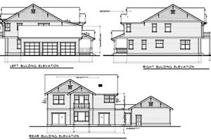 Exterior - Rear Elevation for Craftsman House Plan #100-459 - 5 bed, 3 bath