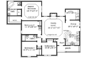 European Style House Plan - 4 Beds 2 Baths 1724 Sq/Ft Plan #69-163 