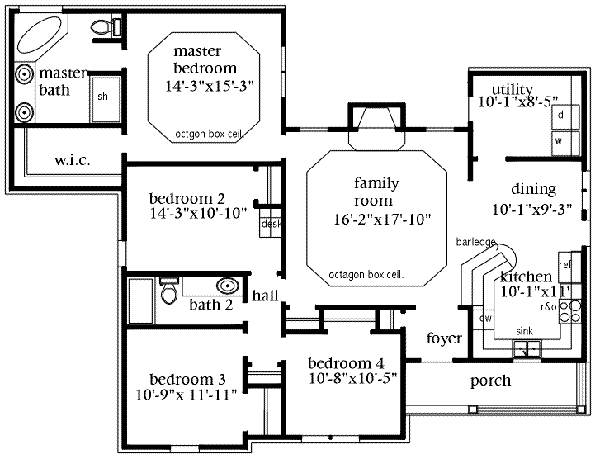 European Floor Plan - Main Floor Plan #69-163