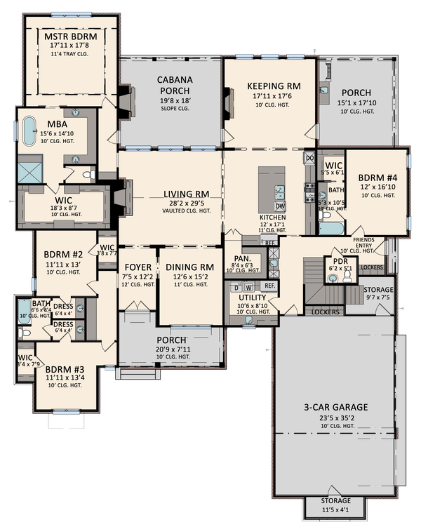 Farmhouse Floor Plan - Main Floor Plan #1081-34