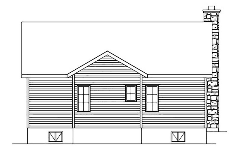 House Plan Design - Exterior - Rear Elevation for Cottage House Plan #22-570 - 2 bed, 2 bath