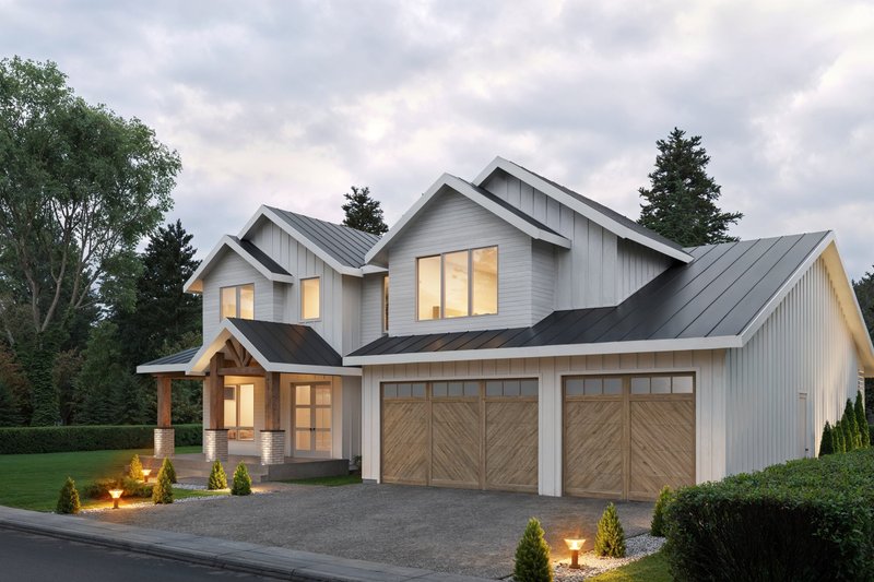 Architectural House Design - Exterior - Front Elevation 3 for Farmhouse House Plan #1066-302 - 3 bed, 4 bath